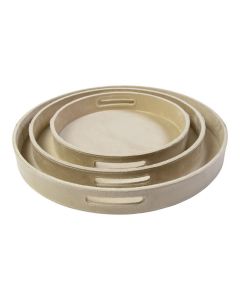 Plateau de services rond champagne dia 30, 38, 45 cm (set of 3) 