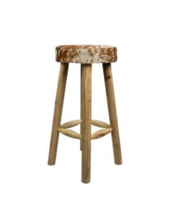 tabouret de bar vache brun/blanc 75cm 