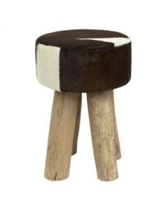 stool cow dark brown round 45cm (bos taurus taurus)