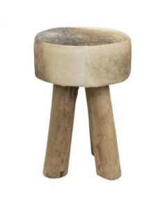 tabouret vache gris rond 45cm