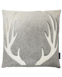 cushion cow antler grey 45x45cm (bos taurus taurus)