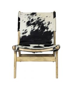 chaise relax vache noir/blanc  (auto-assemblage)