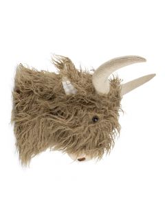 knuffel schotse hooglander wandkop bruin 25cm