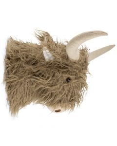 knuffel schotse hooglander wandkop bruin 40cm