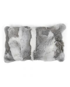 coussin lapin mélanger gris 30x50cm