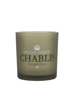 windlicht glass wein chablis taupe small 8cm*