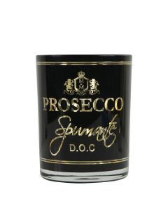 photophore en verre vin prosecco noir medium 12cm