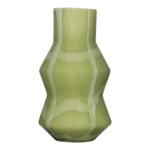 Vase Zigzag 2.0 Solid Vert Blanc h24 d14