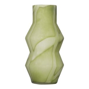 Vase Zigzag 2.0 Solid Vert Blanc h31 d16,5