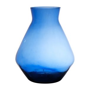 Alexandra souffle a la bouche recycle Vase bleu h25 d19 