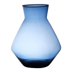 Alexandra souffle a la bouche recycle Vase bleu h30 d25 