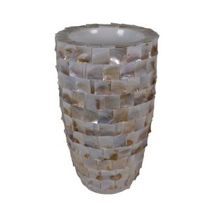 Pearl Structure Bloempot beige h70 d35 