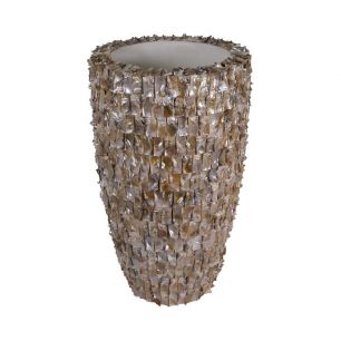 Tooth Shell Planter brown h60 d30 