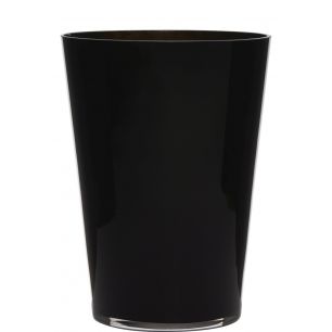  Konische Vase schwarz h30 d22 (cc)