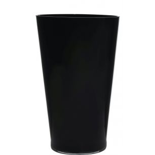  Konische Vase schwarz h40 d25 (cc)