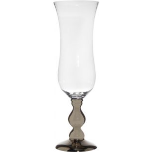 Jenna Vase sur pied transparent/argent h90 d29 