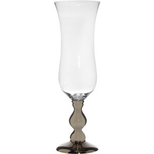 Jenna Vase sur pied transparent/argent h117 d39 