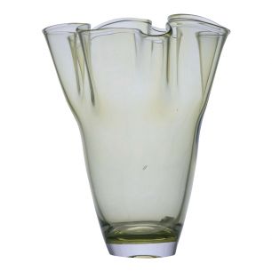 Tissue Vase transparent green h30 d21 sc 