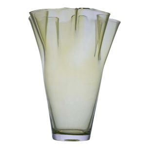 Tissue Vase transparent green h40 d27 sc  