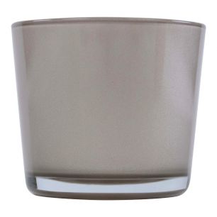 Conner Planter Glass metallic look silver h9 d10 