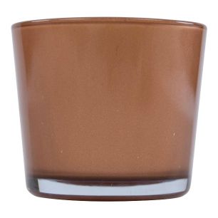 Conner Planter Glass metallic look bronze h9 d10 