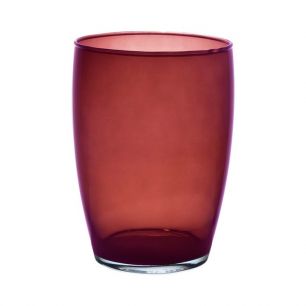 Essentials Hood Transparent Vase purple h20 d14 