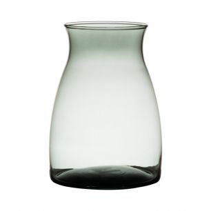 Essentials Julia Transparent Vase gris foncé h20 d14 