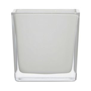 Regular Cubic Vase white 14x14x14cm 