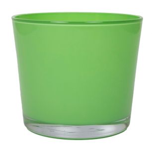 Conner Bloempot glas regular knop groen h16 d17 