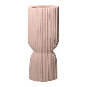 Elin Lines Planter Ceramic beige h40 d16 