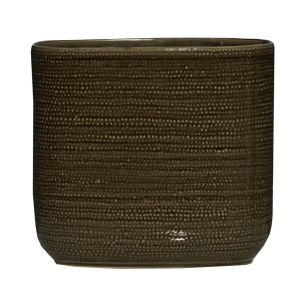  Planter Ceramic brown 27x12,5x24cm 