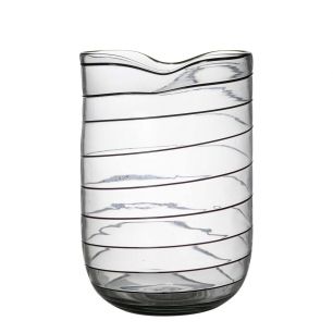 Selva Vase stripes black h29,5 d20cm