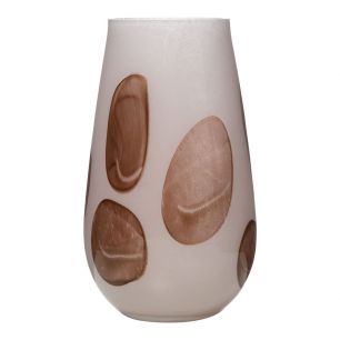 Sabie Vase shiny dots pink h35 d19,5cm