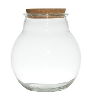 Bubble With Cork Ball Vase h21,5 d19 