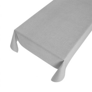 Linen Look Tablecloth light grey 140cmx20mtr 