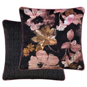 Joka coussin noir/rose  45x45 cm