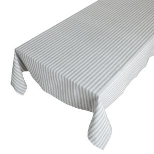 Medium Fine Stripe Tablecloth Textile donker grey 140x250cm 