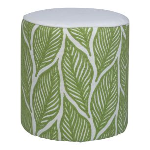 Lilou Pouf leaf green 40x40x45cm