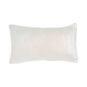 Fine Knit off-white silver foi Cushion 30 x 50 cm