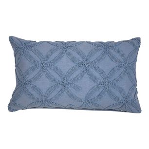 Annika Kussen stonewash blauw 30x50cm