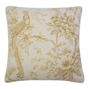 Breeze Coussin oasis blanc jaune 50x50 cm