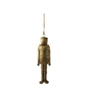 Hanging Decoration nutcracker gold 8x27x42cm