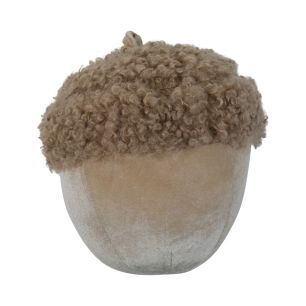 décoration velours gland creme 25cm*