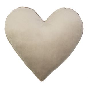 Coeur Coussin Velours champagne 45cm