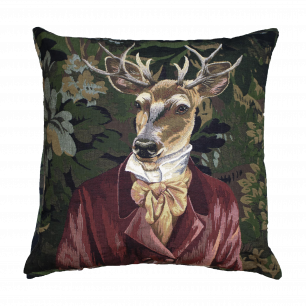 gobelin cushion baron deer purple 45x45cm