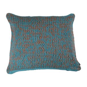 Cushion Double Knit 45x45 aqua /taupe