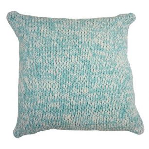 Cushion Double Knit 45x45 l.aqua/off white