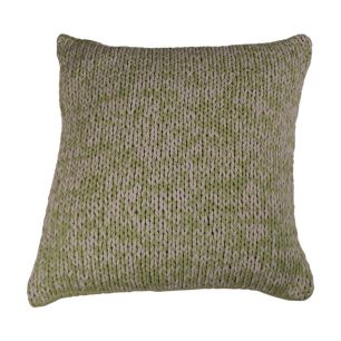 Cushion Double Knit 45x45 l.green/white