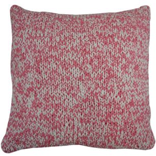 Cushion Double Knit 45x45 rouge pink/white