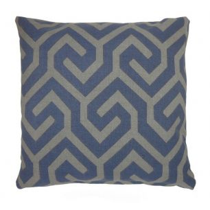 Cushion Graphic Print 45x45 Grey/Dark Blue